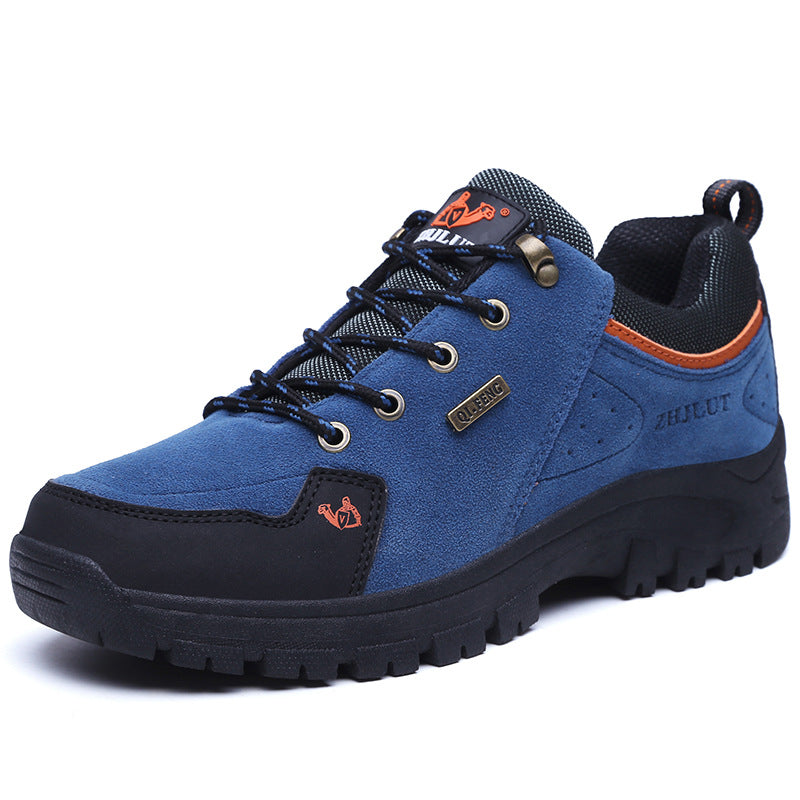 Men's Genuine Leather Hiking Boots - Lace-Up, Waterproof, Slip resistant, Wide Toe Box with Arch Support