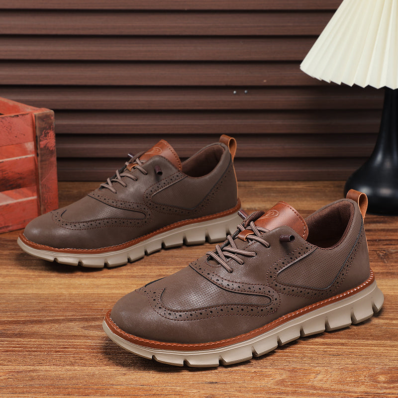 Men's Orthopedic Arch Support Casual Shoes - Handcrafted, Waterproof, Non-Slip, Comfortable Work Shoes, Durable For 5 Years