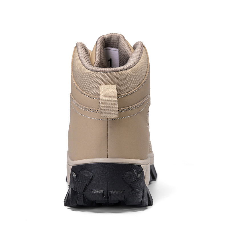 Men's Orthopedic Walking Boots - Built-In Arch Support; Ankle Support; Waterproof Leather Upper; Wide Toe; Non-Slip; Anti-Wear; Comfortable Hiking Boots