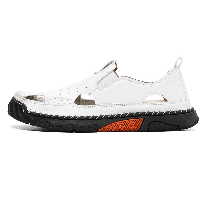 Men's Orthopedic Walking Shoes - Built-In Arch Support; Premium Leather Upper; Wide Toe; Non-Slip; Comfortable Work Shoes