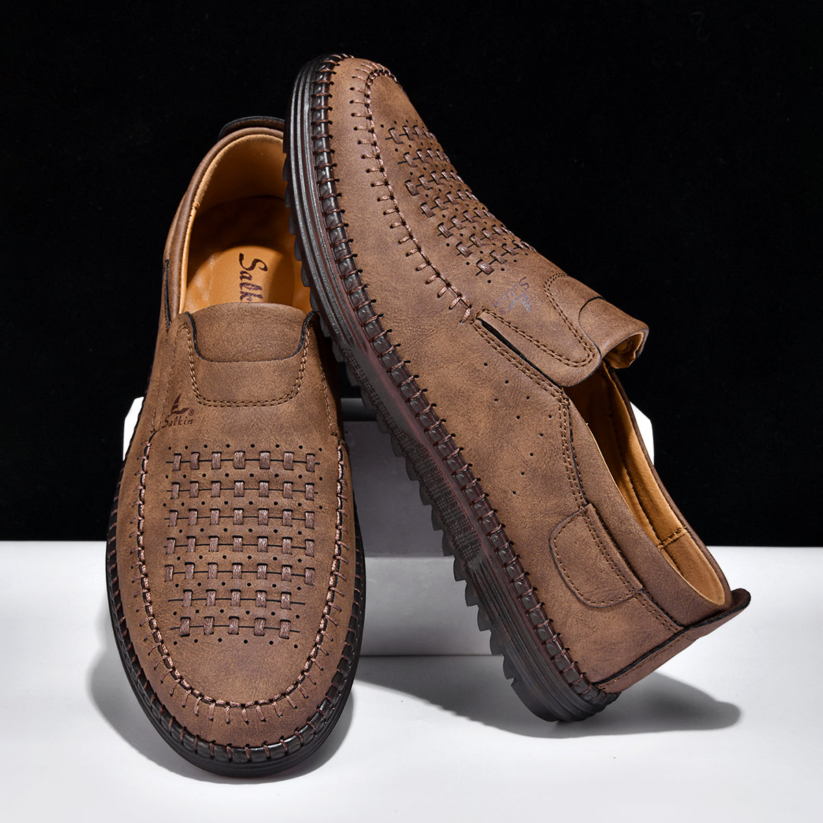 Men's Comfortable Casual Shoes, Built-In Arch Support, Lightweight, Waterproof, Slip Resistant, Breathable Upper, Durable For 5 Years.
