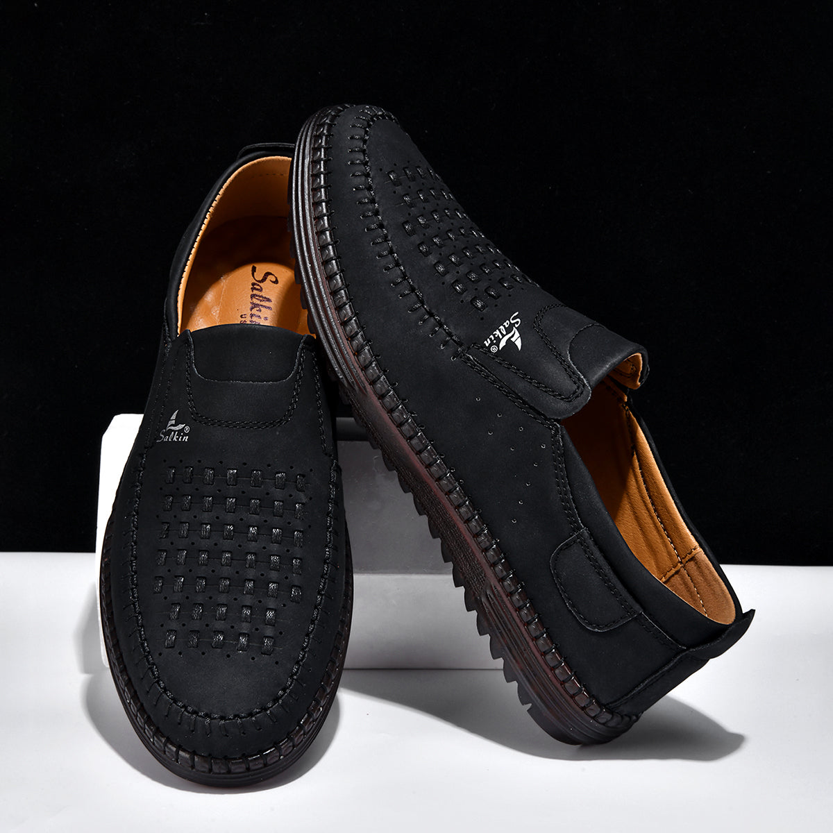 Men's Comfortable Casual Shoes, Built-In Arch Support, Lightweight, Waterproof, Slip Resistant, Breathable Upper, Durable For 5 Years.