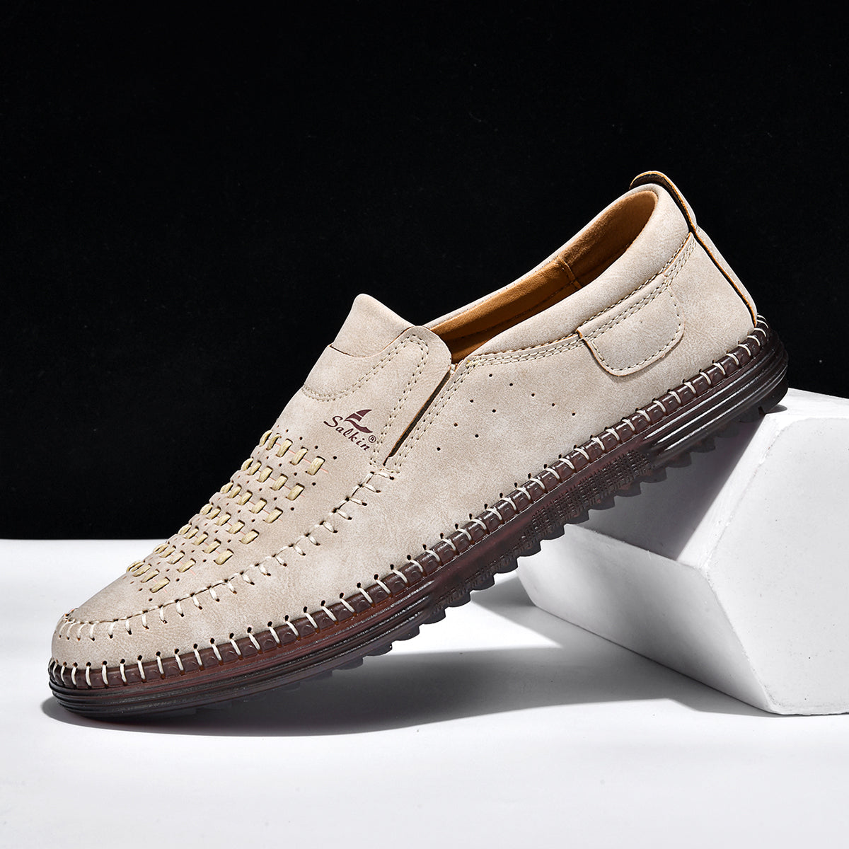 Men's Comfortable Casual Shoes, Built-In Arch Support, Lightweight, Waterproof, Slip Resistant, Breathable Upper, Durable For 5 Years.
