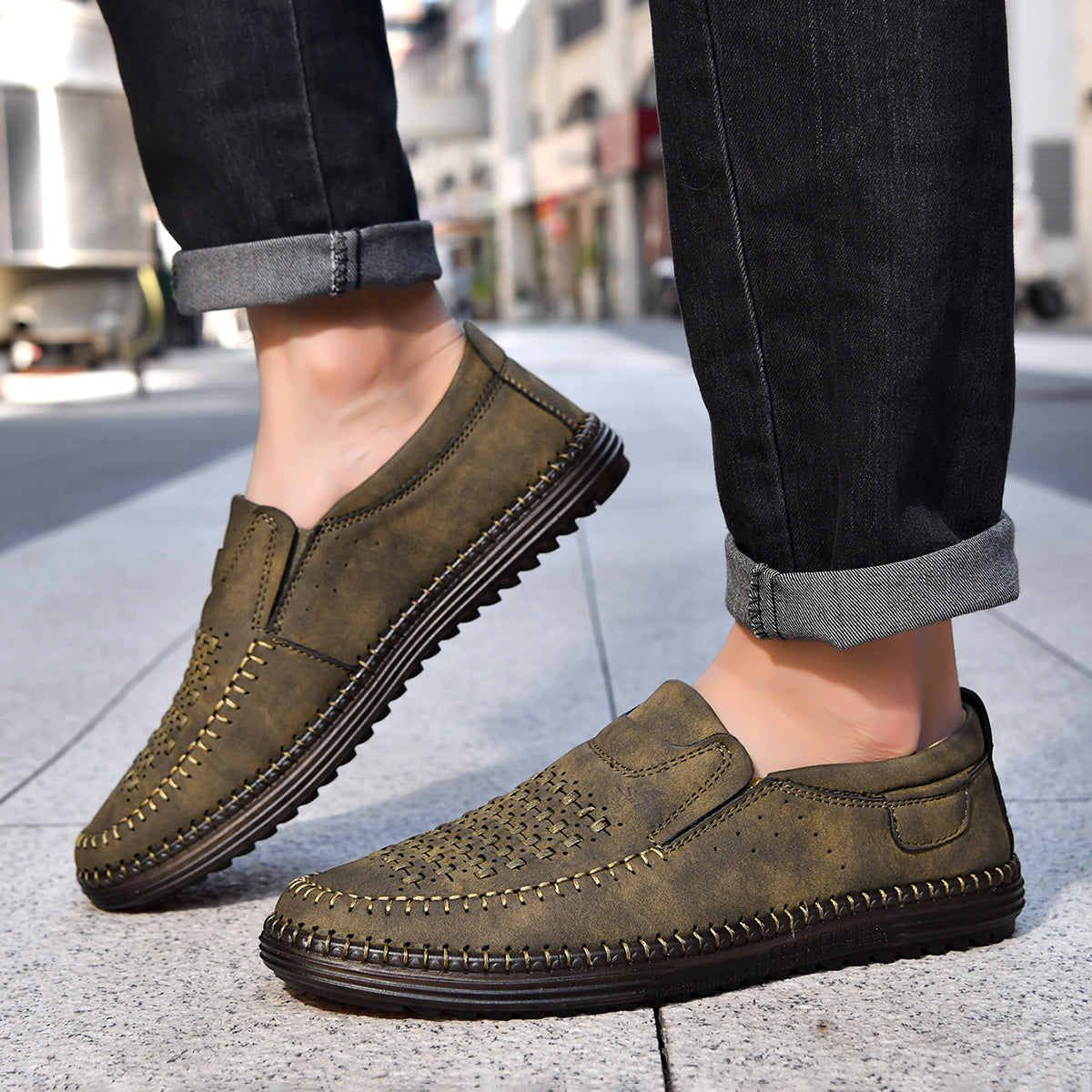 Men's Comfortable Casual Shoes, Built-In Arch Support, Lightweight, Waterproof, Slip Resistant, Breathable Upper, Durable For 5 Years.