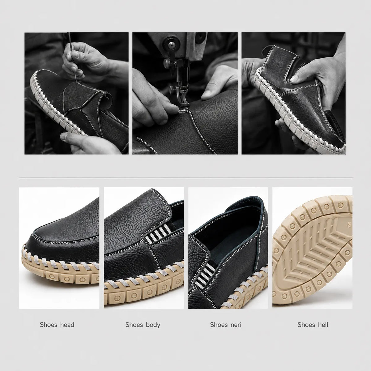 Men's Genuine Leather Slip-On Loafer | Athletic, Slip-ins, Max Cushioning, Glide-Step, Air-Cooled Goga Mat, Machine Washable