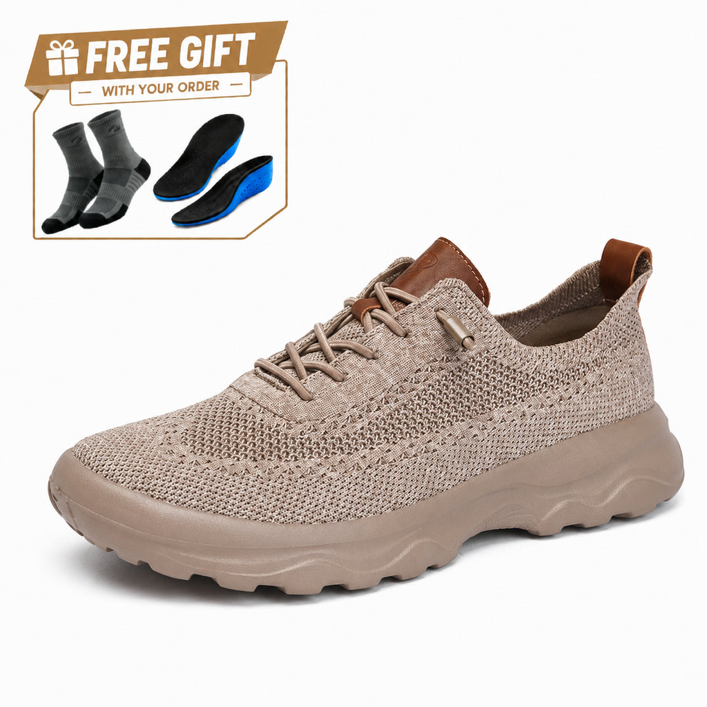 (🎁FREE SOCKS + INSOLES🧦)Men’s Cushioned Mesh Walking Shoes for Hot, Tired Feet | Wide-Toe Comfort & Arch Support for Long Walks