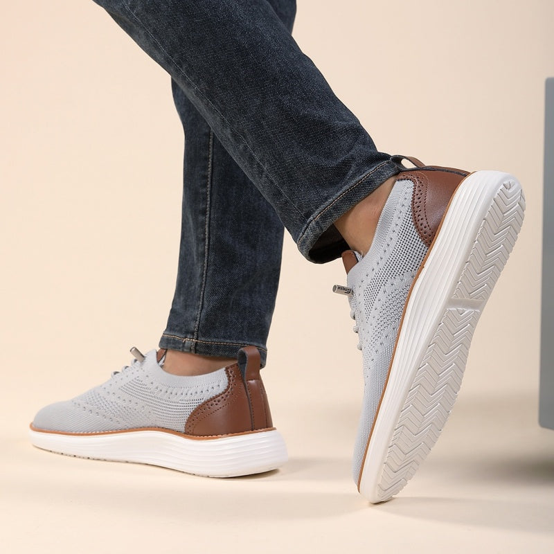 Men's Classic Walking Sneakers – Slip-On, Lightweight, Breathable, Wide Toe Box with Arch Support  for Casual & Dress