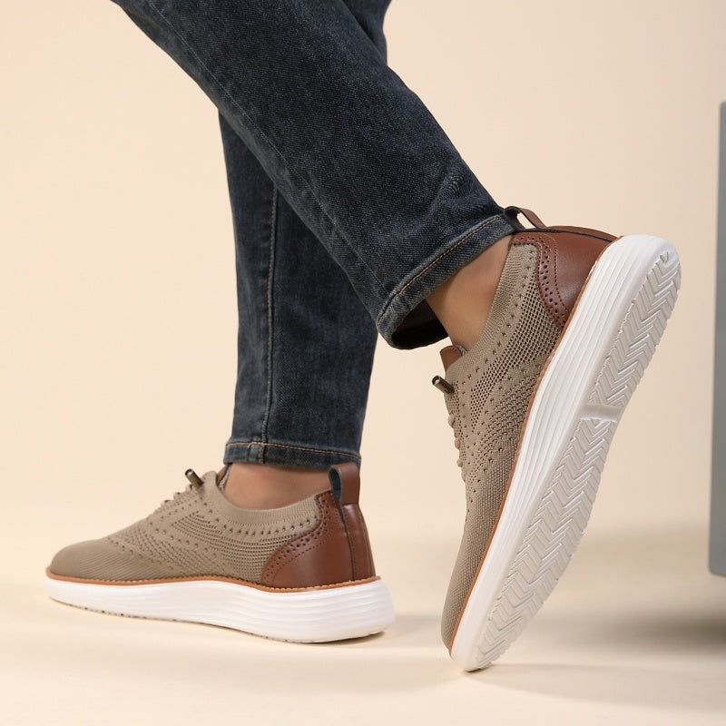 Men's Classic Walking Sneakers – Slip-On, Lightweight, Breathable, Wide Toe Box with Arch Support  for Casual & Dress