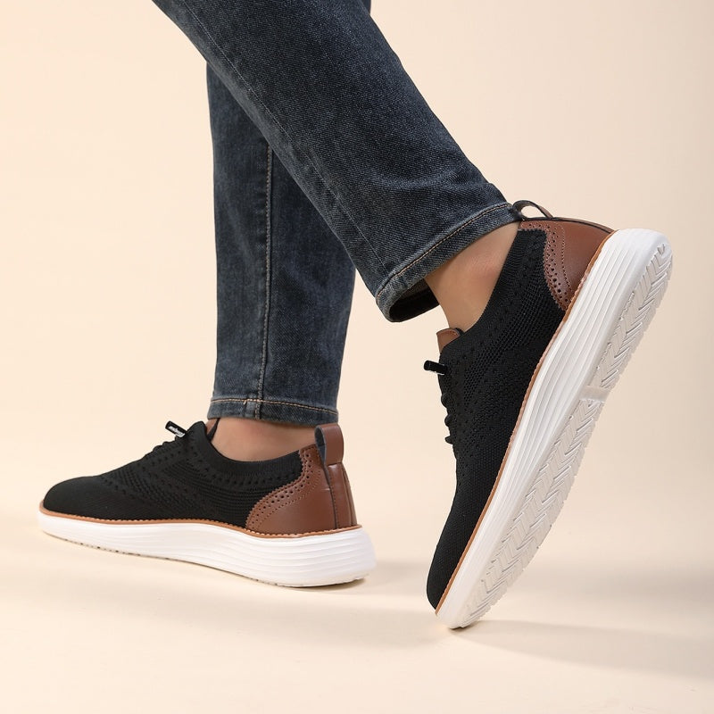 Men's Classic Walking Sneakers – Slip-On, Lightweight, Breathable, Wide Toe Box with Arch Support  for Casual & Dress