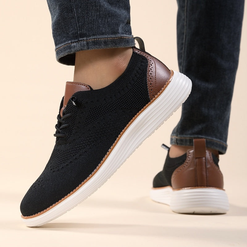 Men's Classic Walking Sneakers – Slip-On, Lightweight, Breathable, Wide Toe Box with Arch Support  for Casual & Dress