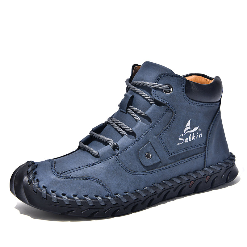 (⏰ 70% OFF – Limited Time Offer) Men’s Comfortable Orthopedic Leather Boots – Arch Support, Shock Absorbing, Wide Toe, Waterproof, Anti-Slip, Breathable, Lightweight & Handmade for Everyday & Outdoor Wear