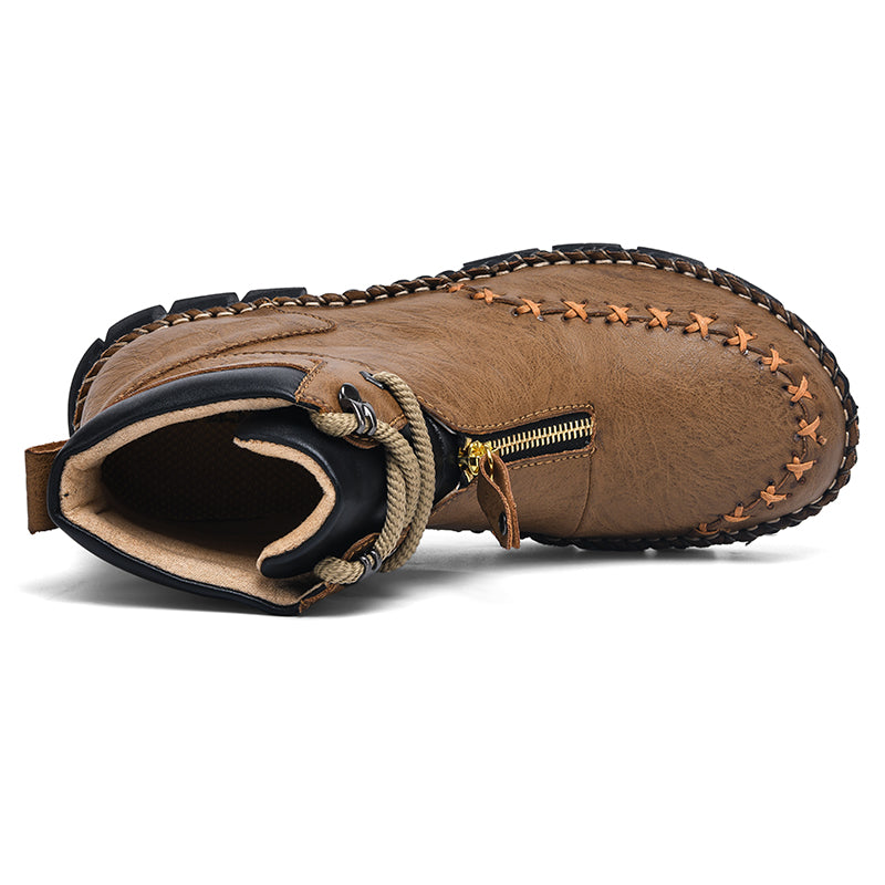 (⏰ Limited Time Sale 70% OFF 🔥) Men’s Premium Leather Work & Outdoor Boots – Full-Grain Embossed Leather, Slip-Resistant Rubber Outsole, Abrasion-Proof, Lightweight Flex, All-Day Comfort