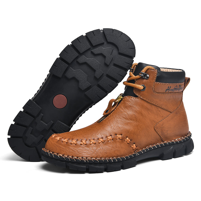(⏰ Limited Time Sale 70% OFF 🔥) Men’s Premium Leather Work & Outdoor Boots – Full-Grain Embossed Leather, Slip-Resistant Rubber Outsole, Abrasion-Proof, Lightweight Flex, All-Day Comfort