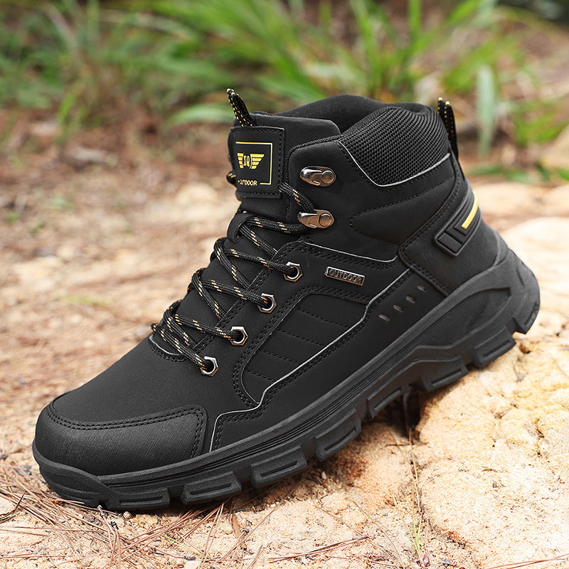 (⏰ Limited Time Sale 70% OFF 🔥) Men’s Premium Leather Hand Stitched Full-Grain Leather Boots Motorcycle Boots Work Boots Hiking Boots – Waterproof, Cut-Resistant, Anti-Slip Sole, Shock-Absorbing Arch Support, All-Day Comfort