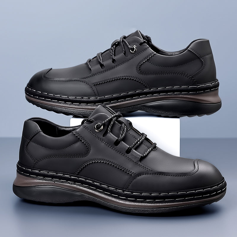 (⏰ Limited Time Sale 70% OFF 🔥) Men’s Premium Leather Lace-Up Shoes – Business to Travel Comfort | Shock-Absorbing, Wide Fit, All-Day Support