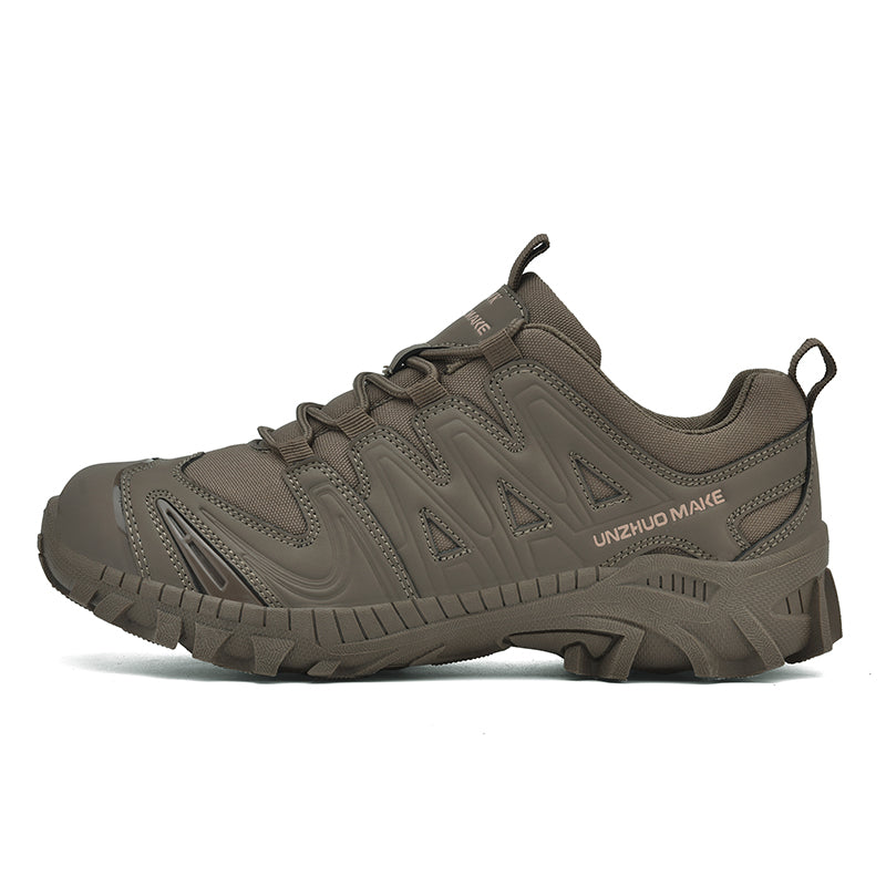 Men’s Lightweight Hiking/Work Shoes — Multi-Terrain Slip-Resistant, Breathable Quick-Dry Mesh, Shock-Absorbing Arch Support, Wide Protective Toe & Ankle Support