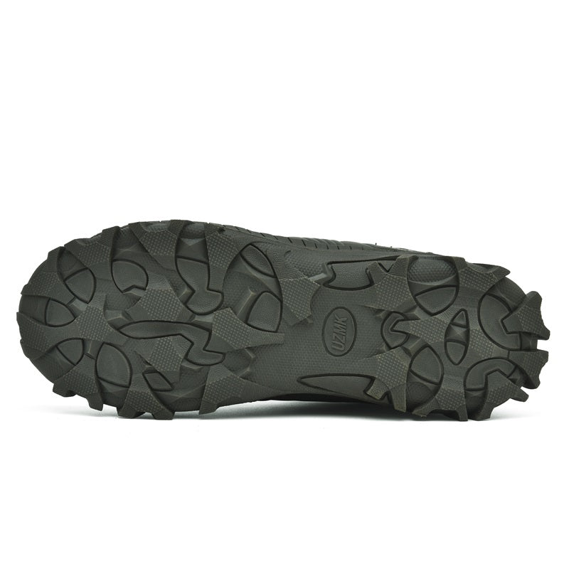 Men’s Lightweight Hiking/Work Shoes — Multi-Terrain Slip-Resistant, Breathable Quick-Dry Mesh, Shock-Absorbing Arch Support, Wide Protective Toe & Ankle Support