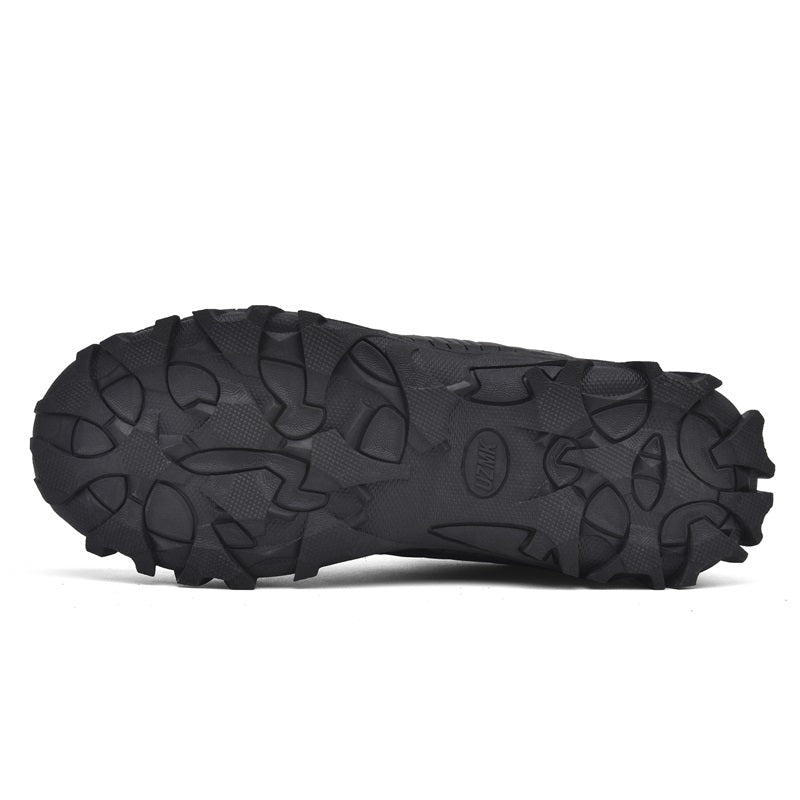 Men’s Lightweight Hiking/Work Shoes — Multi-Terrain Slip-Resistant, Breathable Quick-Dry Mesh, Shock-Absorbing Arch Support, Wide Protective Toe & Ankle Support