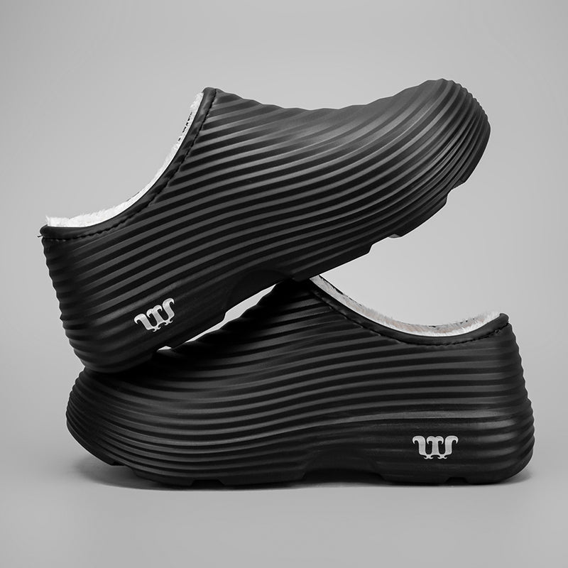 Unisex Fall/Winter Warm EVA Slip-On Clogs – Comfortable Pain-Relief Shoes with Arch Support, Waterproof & Non-Slip, Cozy Sherpa Lining for Indoor & Home Casual Wear