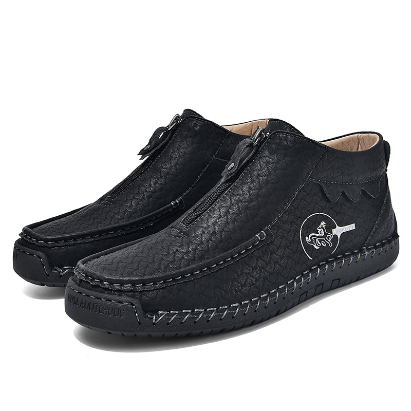 Men's Vintage Outdoor Work Boots – Orthopedic Comfort, Handcrafted Stitching, Waterproof & Non-Slip, Relieves Foot Pain