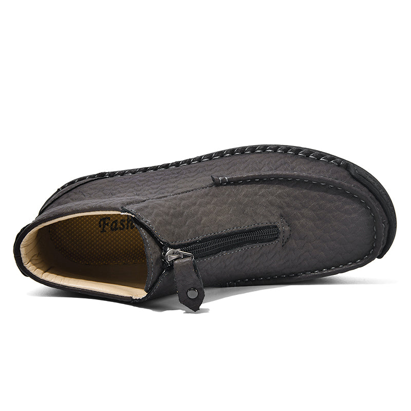 Men's Vintage Outdoor Work Boots – Orthopedic Comfort, Handcrafted Stitching, Waterproof & Non-Slip, Relieves Foot Pain