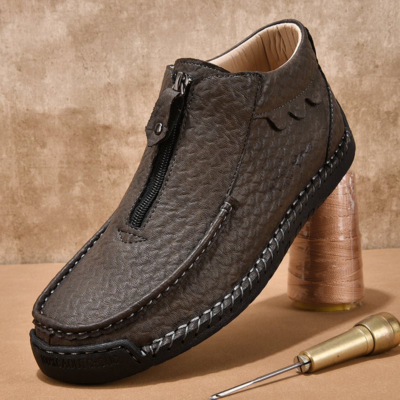 Men's Vintage Outdoor Work Boots – Orthopedic Comfort, Handcrafted Stitching, Waterproof & Non-Slip, Relieves Foot Pain