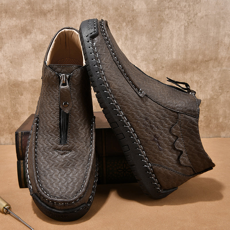 Men's Vintage Outdoor Work Boots – Orthopedic Comfort, Handcrafted Stitching, Waterproof & Non-Slip, Relieves Foot Pain