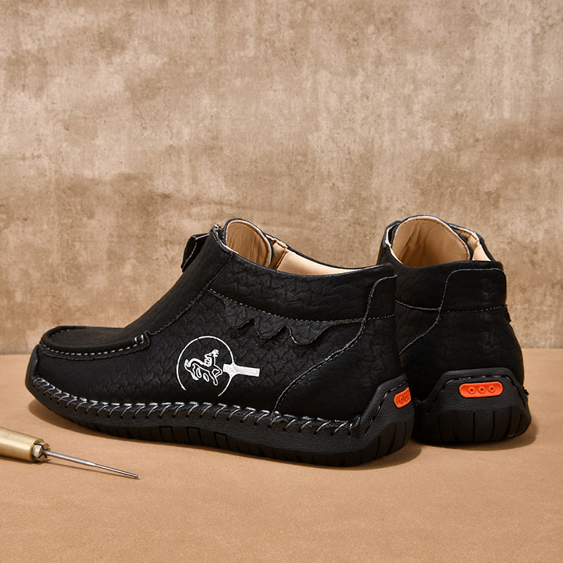 Men's Vintage Outdoor Work Boots – Orthopedic Comfort, Handcrafted Stitching, Waterproof & Non-Slip, Relieves Foot Pain