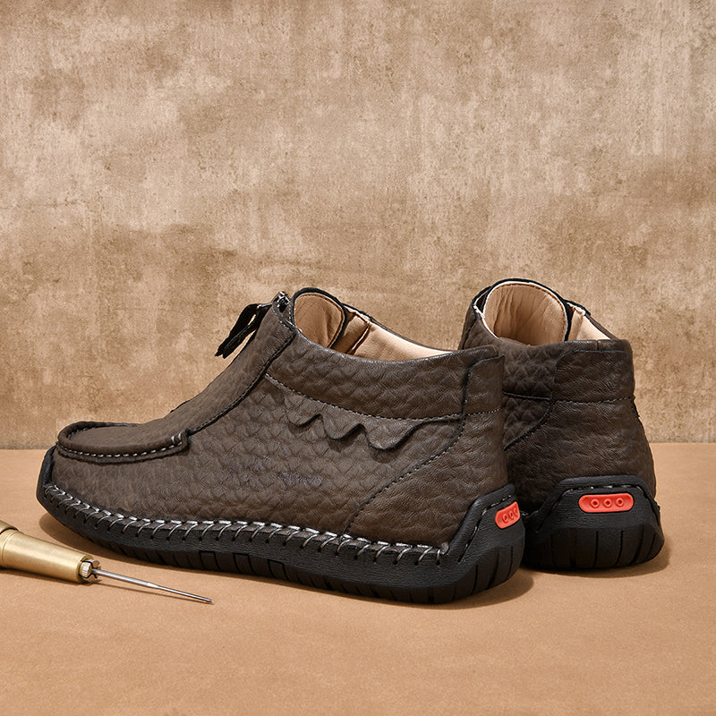 Men's Vintage Outdoor Work Boots – Orthopedic Comfort, Handcrafted Stitching, Waterproof & Non-Slip, Relieves Foot Pain