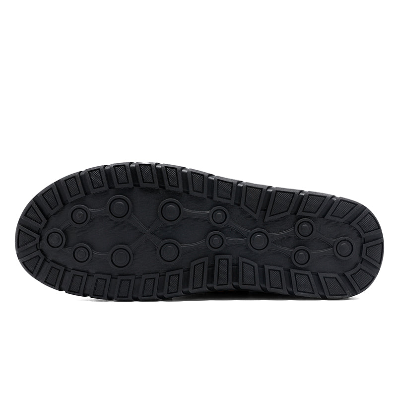 Mens Hand Stitching Leather Lace Up Ankle Boots Casual Vintage Non Slip Flats Arch Support Loafers for Hiking Walking Driving Chukka Boots