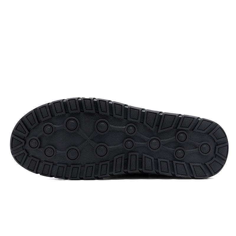 Mens Hand Stitching Leather Lace Up Ankle Boots Casual Vintage Non Slip Flats Arch Support Loafers for Hiking Walking Driving Chukka Boots