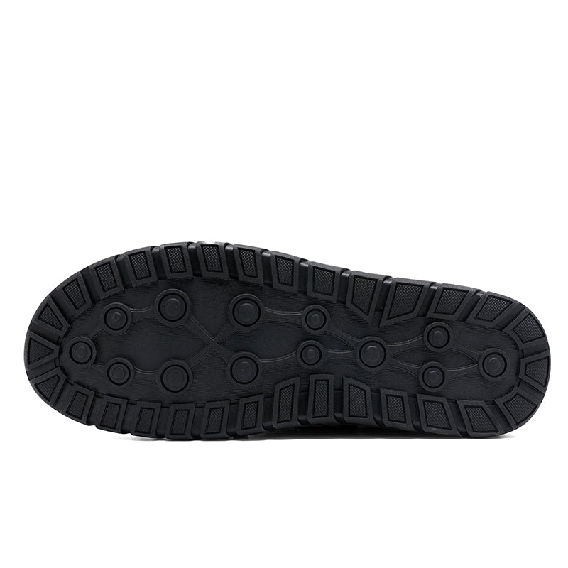 Mens Hand Stitching Leather Lace Up Ankle Boots Casual Vintage Non Slip Flats Arch Support Loafers for Hiking Walking Driving Chukka Boots