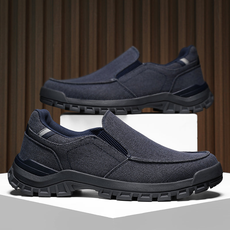 Men's Comfortable Non-Slip Pigskin Slip-On Casual Walking Shoes Outdoor Sports Shoes
