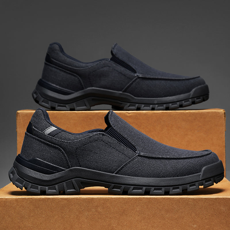 Men's Comfortable Non-Slip Pigskin Slip-On Casual Walking Shoes Outdoor Sports Shoes