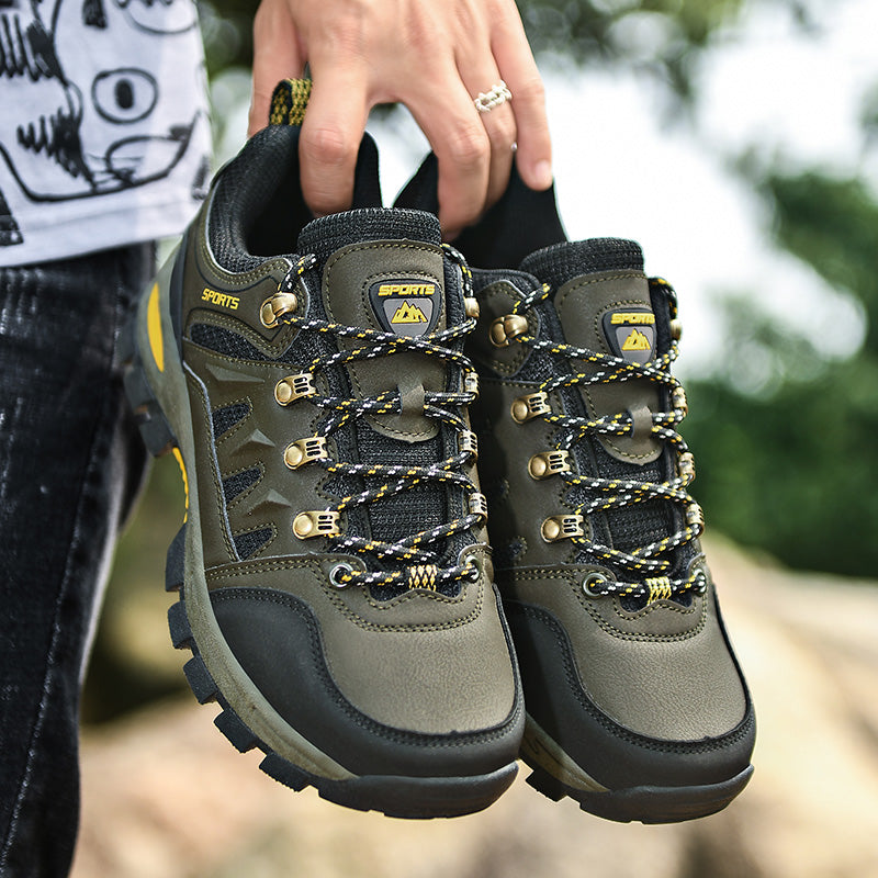 Men's Outdoor Hiking Work Boots - Slip-Resistant & Abrasion-Proof for Mountain/Construction