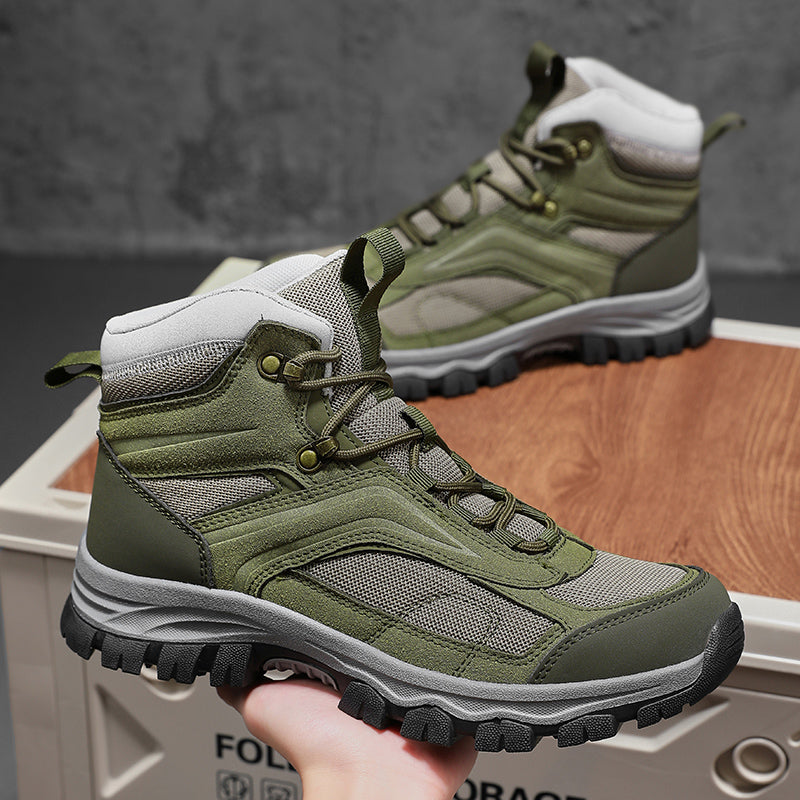 Men's Waterproof Hiking Boots - Breathable Quick-Dry Upper,Mountain Trekking & Outdoor Adventures | All-Terrain Grip & Abrasion-Proof