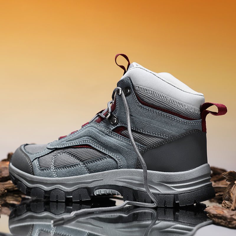Men's Waterproof Hiking Boots - Breathable Quick-Dry Upper,Mountain Trekking & Outdoor Adventures | All-Terrain Grip & Abrasion-Proof