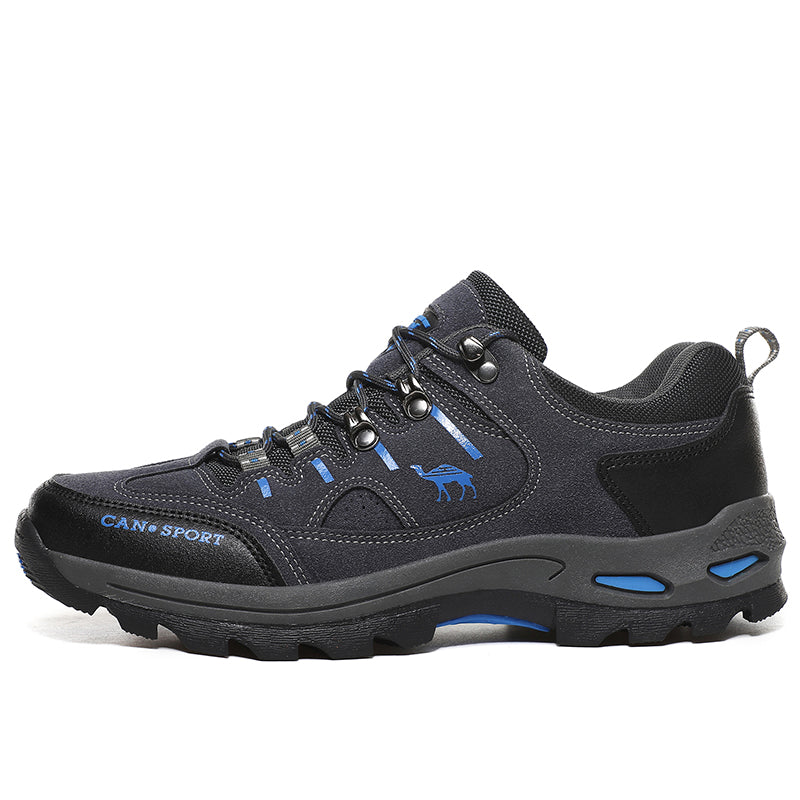Men’s Suede Waterproof Hiking Shoes – Wide Fit, Breathable, High-Traction Outsole