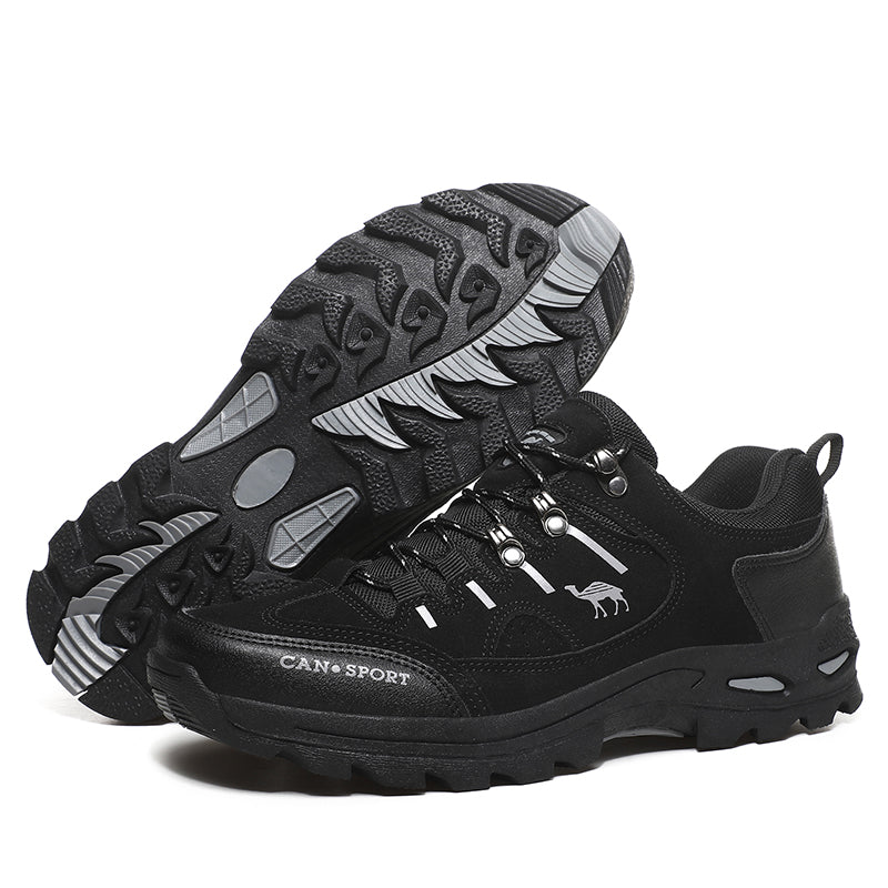 Men’s Suede Waterproof Hiking Shoes – Wide Fit, Breathable, High-Traction Outsole