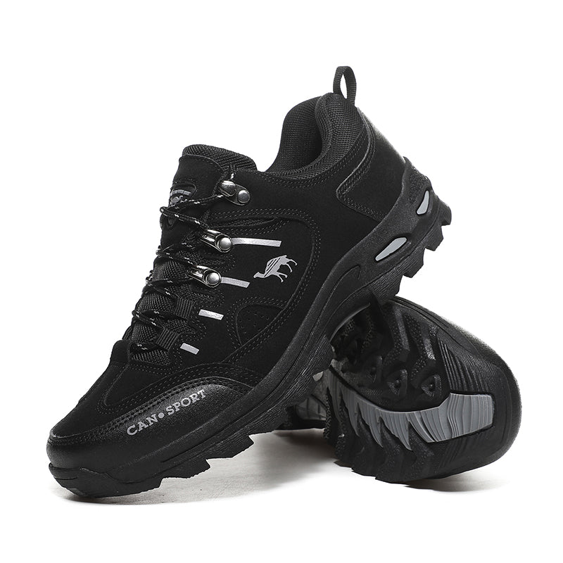 Men’s Suede Waterproof Hiking Shoes – Wide Fit, Breathable, High-Traction Outsole