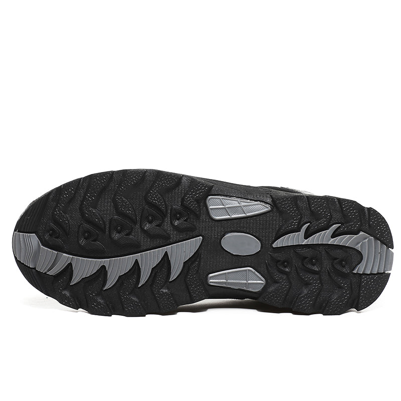 Men’s Suede Waterproof Hiking Shoes – Wide Fit, Breathable, High-Traction Outsole