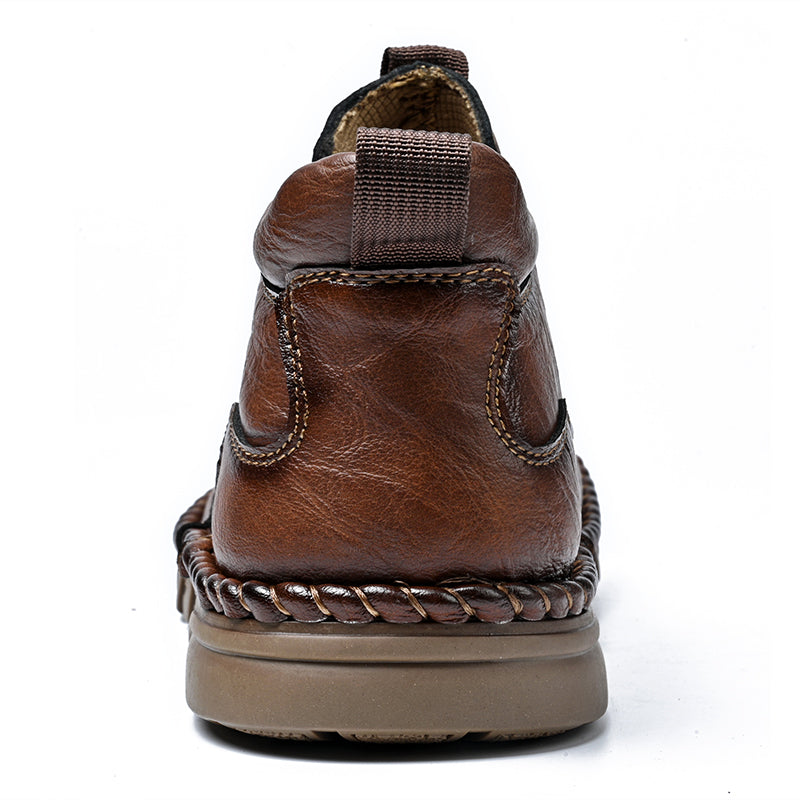 Limited Time Sale 70% OFF – Men’s Retro Leather Zip Boots Built for Comfort, Wide Toe, Arch Support, Pressure Relief, Waterproof for Every Season