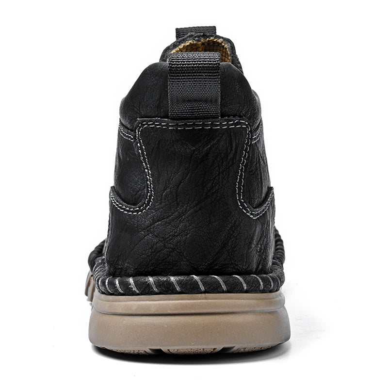 Limited Time Sale 70% OFF – Men’s Retro Leather Zip Boots Built for Comfort, Wide Toe, Arch Support, Pressure Relief, Waterproof for Every Season