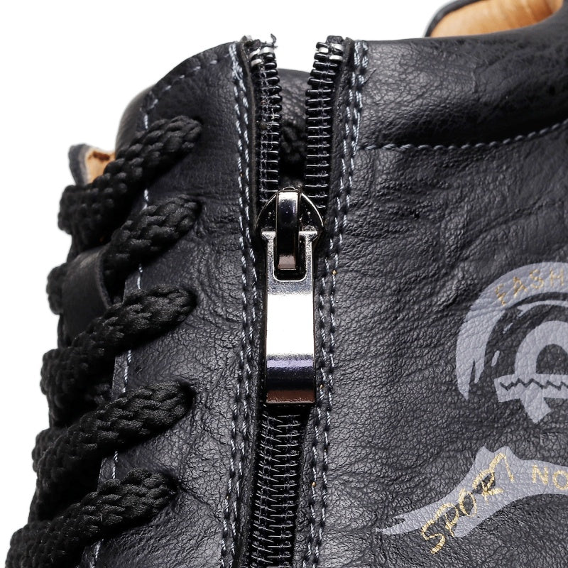 Men’s Vintage Motorcycle Work Boots – Handcrafted, Waterproof, Slip-Resistant, Durable Outdoor Footwear