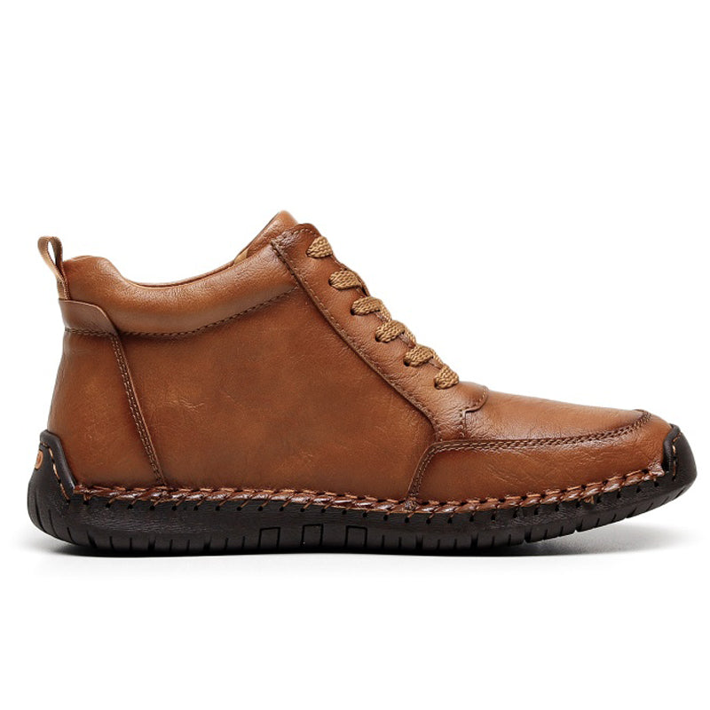 Men’s Vintage Motorcycle Work Boots – Handcrafted, Waterproof, Slip-Resistant, Durable Outdoor Footwear