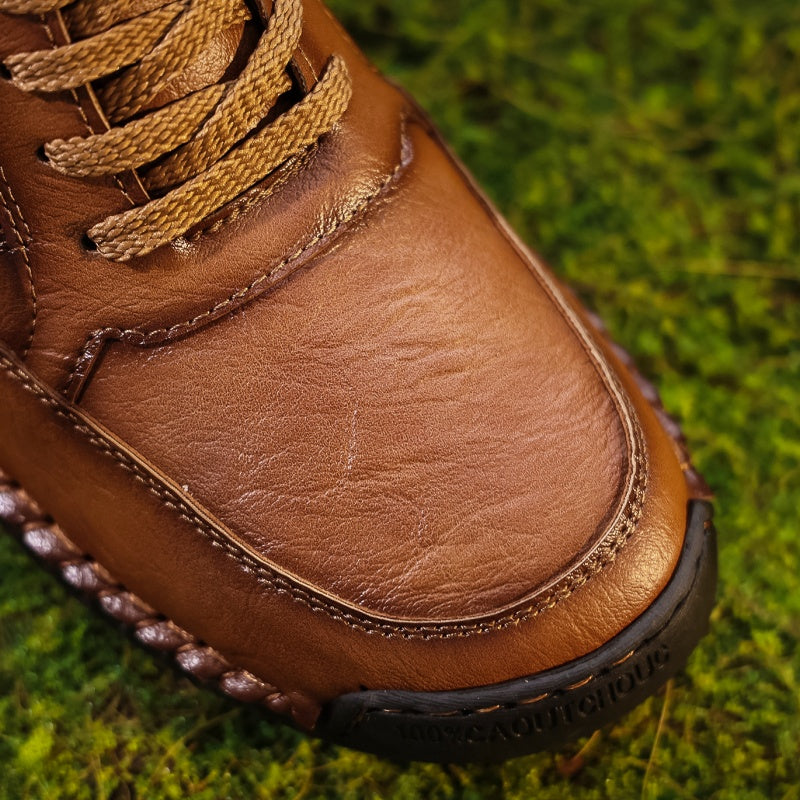 Men’s Vintage Motorcycle Work Boots – Handcrafted, Waterproof, Slip-Resistant, Durable Outdoor Footwear