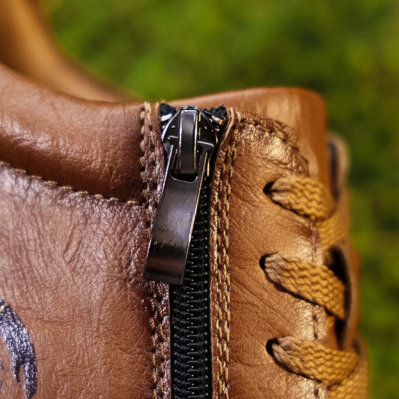 Men’s Vintage Motorcycle Work Boots – Handcrafted, Waterproof, Slip-Resistant, Durable Outdoor Footwear