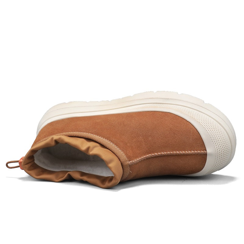 Men's Winter Warmth Wool Snow Boots Waterfoor Non-Silp Cotton Boots Orthopedic Support Winter Slippers