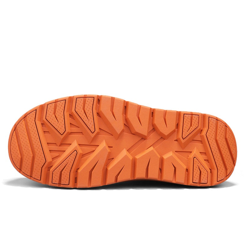 Men's Winter Warmth Wool Snow Boots Waterfoor Non-Silp Cotton Boots Orthopedic Support Winter Slippers