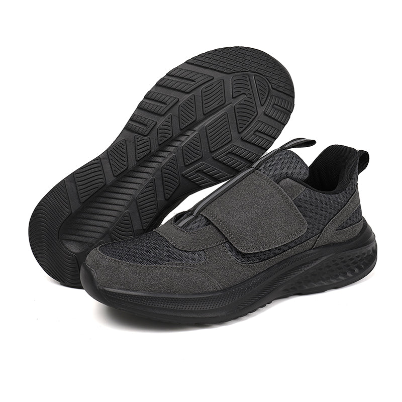 Men‘s’ Slip-On Running Walking Shoes - Zero Laces Comfort, Non-Slip Traction & Cushioned Support
